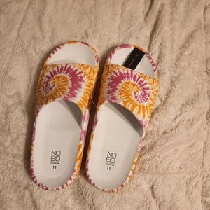 No Boundaties Womens Tie-Dye Slides Size 11 BNWT